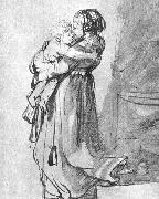 Rembrandt Harmensz Van Rijn Saskia with a Child oil painting